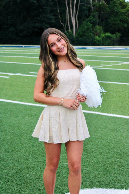 Biege Eyelet Romper