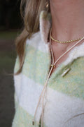 Beige cord necklace