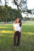 Brown Front Pocket Jeans