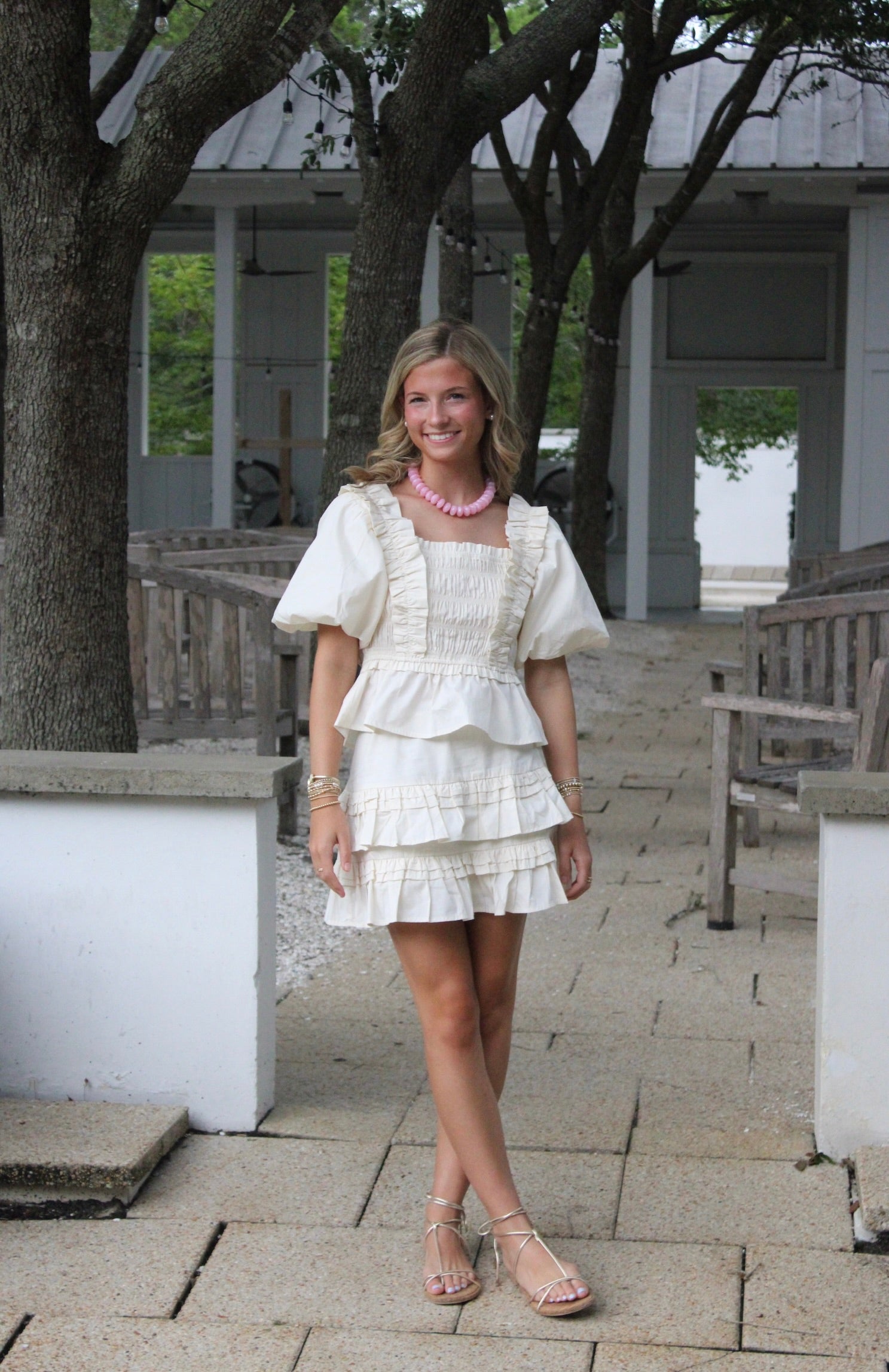 Cream Ruffle Set (Top)