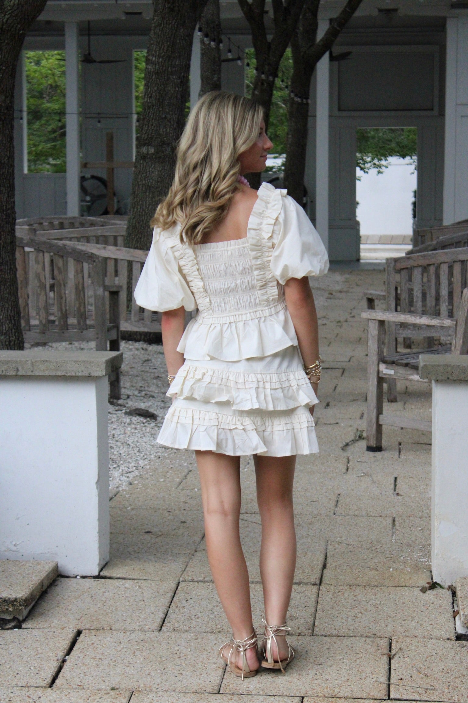 Cream Ruffle Set (Top)