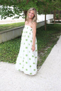 Green Polka Dot Maxi Dress